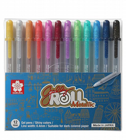 �� 12 ��� �� ����� - Sakura Gelly Roll Metallic Set