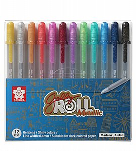 סט 12 עטי ג'ל מטאלי - Sakura Gelly Roll Metallic Set סט 12 עטי ג'ל מטאלי - Sakura Gelly Roll Metallic Set