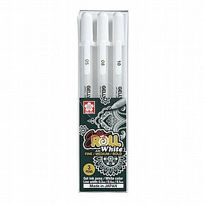 סט 3 עטי ג'ל צבע לבן - Sakura White Set סט 3 עטי ג'ל צבע לבן - Sakura White Set