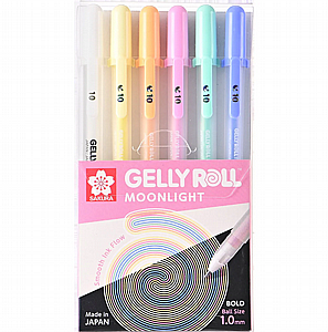 סט 6 עטי ג'ל צבעי פסטל ולבן - Sakura Gelly Moonlight Set סט 6 עטי ג'ל צבעי פסטל ולבן - Sakura Gelly Moonlight Set