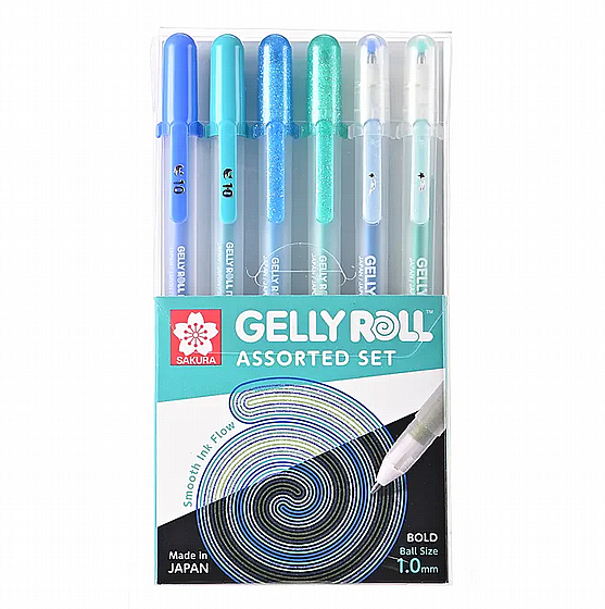 �� 6 ��� �� ���� ����� - Sakura Gelly Roll Assorted Set
