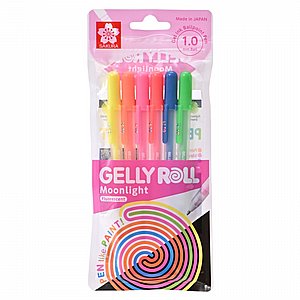 �� 6 ��� �'� ������������ - Sakura Gelly Roll Moonlight Fluorescent Set