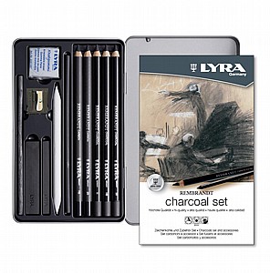 סט 11 יח' עפרונות שרטוט ופחם REMBRANDT CHARCOAL LYRA סט 11 יח' עפרונות שרטוט ופחם REMBRANDT CHARCOAL LYRA