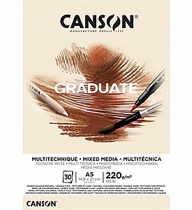 כנסון בלוק GRADUATE מיקס מדיה חום-צהבהב 20 דפים 220 גרם A5 כנסון בלוק GRADUATE מיקס מדיה חום-צהבהב 20 דפים 220 גרם A5