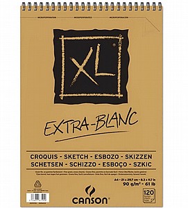 כנסון בלוק XL ספירלה A4 לבן טהור 120 דף כנסון בלוק XL ספירלה A4 לבן טהור 120 דף