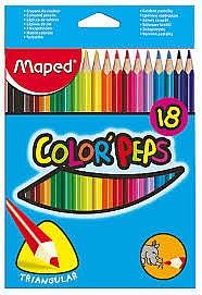 עפרונות צבעוניים 18 יח' MAPED עפרונות צבעוניים 18 יח' MAPED