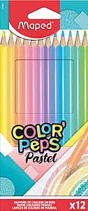 12 עפרונות צבעוניים פסטל משולשים Color’Peps מאפד | Maped 12 עפרונות צבעוניים פסטל משולשים Color’Peps מאפד | Maped