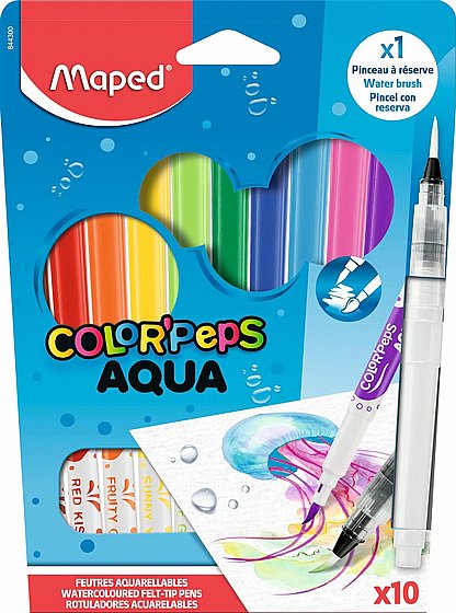 �� 10 ����� ������ + ����� �� ���� ��� Maped Colour�Peps Aqua