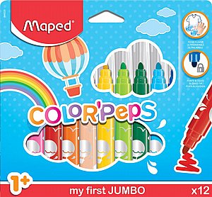 סט 12 טושים ג'מבו Color’Peps My First מאפד | Maped סט 12 טושים ג'מבו Color’Peps My First מאפד | Maped