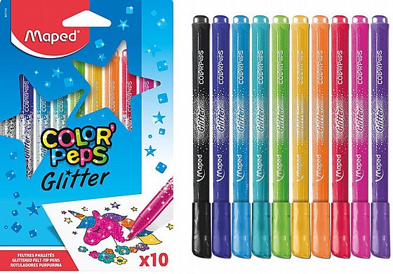 �� 10 ���� ����� ������ ����� Maped Glitter Markers