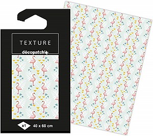 דף דקופאז' טקסטור 60*40 ס"מ פלמינגו דף דקופאז' טקסטור 60*40 ס"מ פלמינגו
