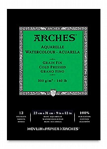 בלוק נייר ARCHES AQUARELLE לצבעי מים 23*31 ס"מ 300 גרם כבישה קרה (ירוק) 12 דף בלוק נייר ARCHES AQUARELLE לצבעי מים 23*31 ס"מ 300 גרם כבישה קרה (ירוק) 12 דף