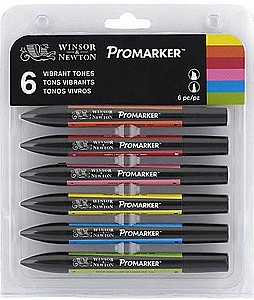 סט 6 טוש פרומרקר W&N גווני VIBRANT TONES סט 6 טוש פרומרקר W&N גווני VIBRANT TONES