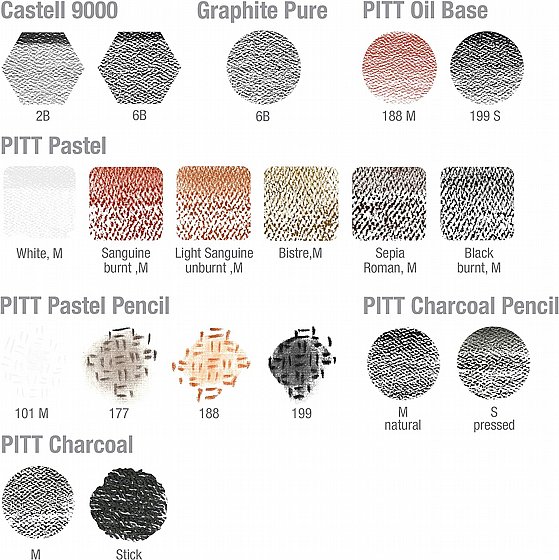 ���� ���� - �� ����� �������� ������ 33 ����� Faber-Castell Pitt Monochrome