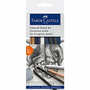 פאבר קסטל - סט 6 רישום פחם Faber-Castell Charcoal Sketch פאבר קסטל - סט 6 רישום פחם Faber-Castell Charcoal Sketch