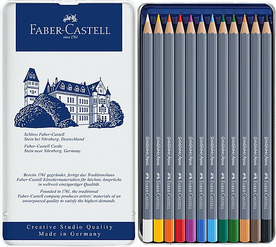 ���� ���� - �� 12 ������� ������ �������� Faber-Castell Goldfaber Aqua Watercolor
