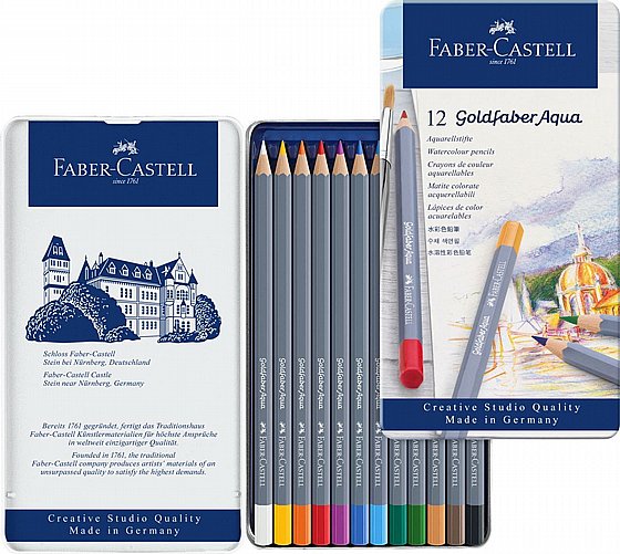 ���� ���� - �� 12 ������� ������ �������� Faber-Castell Goldfaber Aqua Watercolor