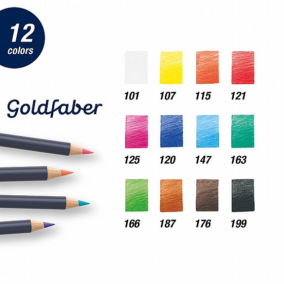 ���� ���� - �� 12 ������� �������� �������� Faber-Castell Goldfaber