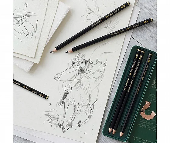 ���� ���� - �� 6 ������� ����� �� �������� Faber-Castell Pitt Graphite Matt