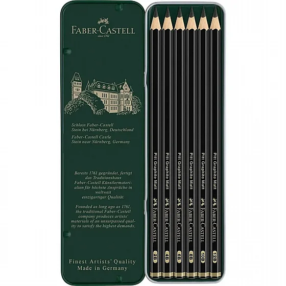 ���� ���� - �� 6 ������� ����� �� �������� Faber-Castell Pitt Graphite Matt