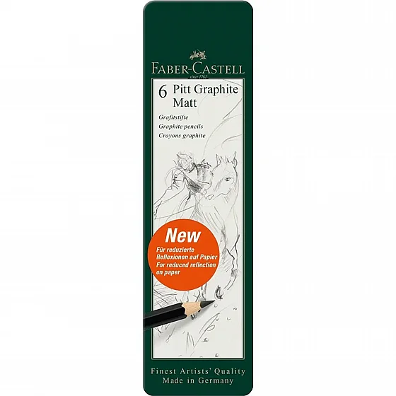 ���� ���� - �� 6 ������� ����� �� �������� Faber-Castell Pitt Graphite Matt