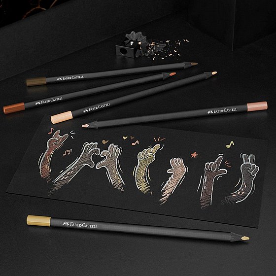 ���� ���� - �� 12 ������� ��� ������ ��� Faber-Castell Black Edition Skin Tones