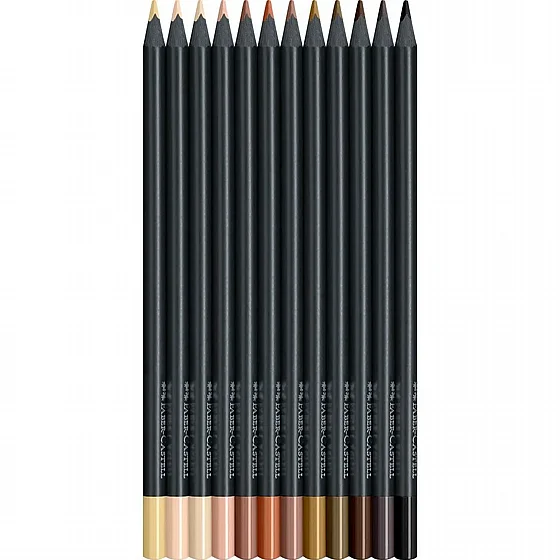 ���� ���� - �� 12 ������� ��� ������ ��� Faber-Castell Black Edition Skin Tones