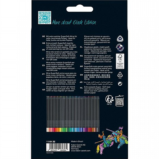 ���� ���� - �� 36 ������� �������� ������ ����� Faber-Castell Black Edition