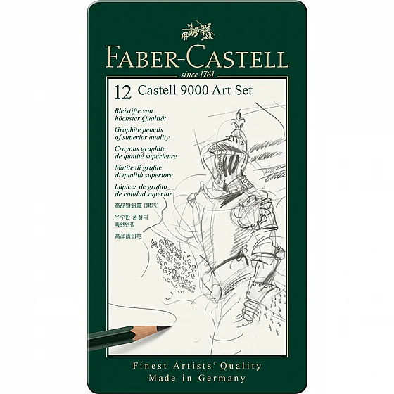 ���� ���� - �� 12 ������� ����� 5H-5B ���� Faber-Castell 9000