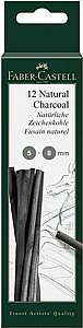 פאבר קסטל - סט 12 מקלות פחם טבעי 5-8 מ"מ Faber-Castell Natural Pitt פאבר קסטל - סט 12 מקלות פחם טבעי 5-8 מ"מ Faber-Castell Natural Pitt