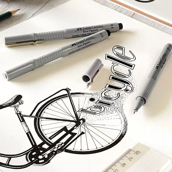 ���� ���� - �� 4 �������� Faber-Castell Ecco Pigment Fineliner