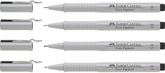 ���� ���� - �� 4 �������� Faber-Castell Ecco Pigment Fineliner