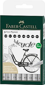 פאבר קסטל - סט 8 רפידוגרף Faber-Castell Ecco Pigment פאבר קסטל - סט 8 רפידוגרף Faber-Castell Ecco Pigment