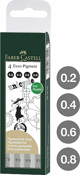 ���� ���� - �� 4 �������� Faber-Castell Ecco Pigment Fineliner