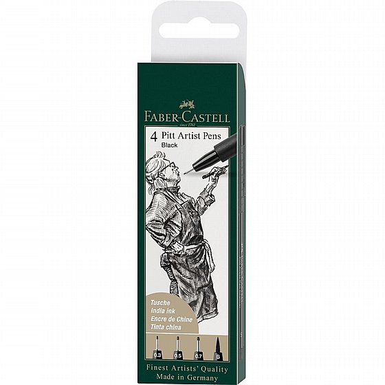 ���� ���� - �� 4 ���� ����� ���� Faber-Castell Pitt Artist Pen India Ink