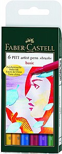סט 6 יח' טוש מכחול FABER CASTELL יסוד סט 6 יח' טוש מכחול FABER CASTELL יסוד