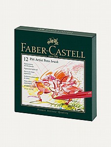 �� 12 ��' ��� ����� FABER CASTELL PITT ARTIST PEN B