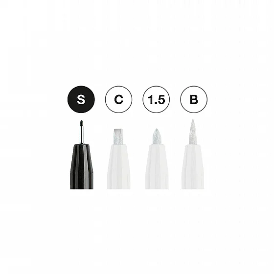 ���� ���� - �� 4 ��� ����� ���� ���� Faber-Castell Pitt Artist Pen Black & White