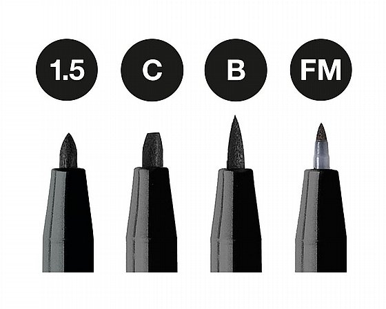 ���� ���� - �� 4 ��� ����� ���� Faber-Castell Pitt Artist Pen 0.5-FM 