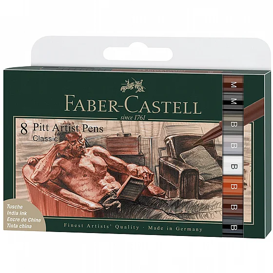 ���� ���� - �� 8 ����� �������� ������� ������� Pitt Artist Pen Brush Classic