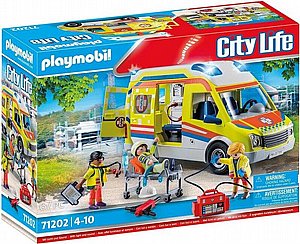 פליימוביל בית חולים אמבולנס אורות וצלילים 71202 פליימוביל בית חולים אמבולנס אורות וצלילים 71202