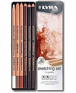 סט 6 עפרונות רישום LYRA REMBRANDT SKETCHING סט 6 עפרונות רישום LYRA REMBRANDT SKETCHING