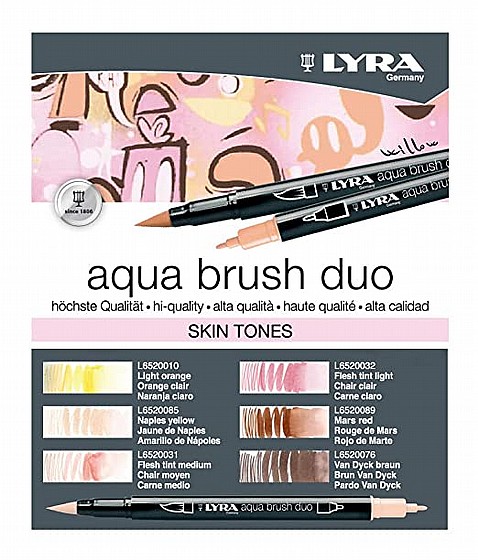 �� 6 ��� ����� �� ���� ���� ��� LYRA AQUA BRUSH DUO SKIN TONES