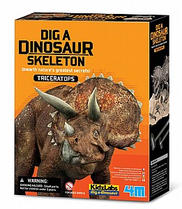 חפירת שלד דינוזאור Triceratops חפירת שלד דינוזאור Triceratops