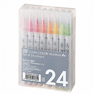 זיג טוש מכחול סט 24 יח' CLEAN COLOR זיג טוש מכחול סט 24 יח' CLEAN COLOR