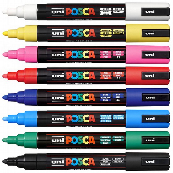 �� 8 ���� ������ ������ ����� POSCA PC-5M 
