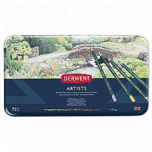 עפרונות צבעוניים ARTISTS ק. פח 72 גוונים דרוונט DERWENT עפרונות צבעוניים ARTISTS ק. פח 72 גוונים דרוונט DERWENT