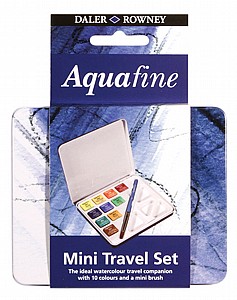 סט נסיעה מיני 10 צבעי מים DALER ROWENY AQUAFINE סט נסיעה מיני 10 צבעי מים DALER ROWENY AQUAFINE