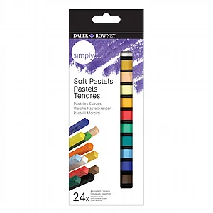 סט 24 צבעי פסטל רך Daler Rowney - Simply סט 24 צבעי פסטל רך Daler Rowney - Simply