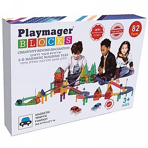 מסלול מכוניות 82 חלקים Playmager מסלול מכוניות 82 חלקים Playmager